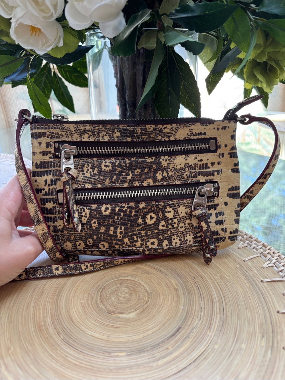 MZ Wallace snakeskin crossbody bag